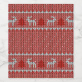 Rote Weihnachtsfeier Weinetikett (Einzelnes Label)