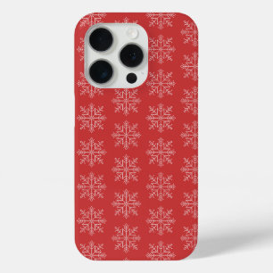 Rote Weihnachtsfeiertage - Schneeflocken Case-Mate iPhone Hülle