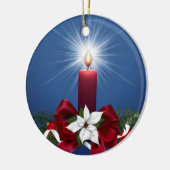 Rote Weihnachtsfeiertags-Kerze Keramikornament (Links)