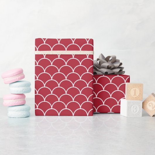 Rote Weihnachtsfische Geschenkpapier (Babyparty)