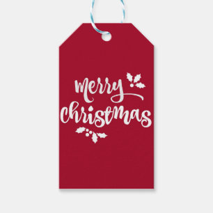 Rote Weihnachtsgeschenkumbauten Geschenkanhänger