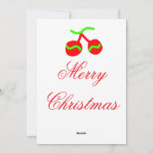 Rote Weihnachtsglocken frohe Weihnachten hinzufüge (Rückseite)