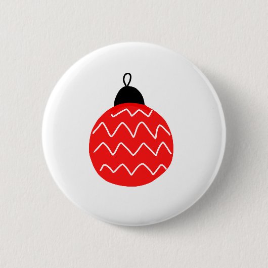 Rote Weihnachtsglocken Tasse Button (Vorderseite)