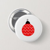Rote Weihnachtsglocken Tasse Button (Vorne & Hinten)