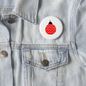 Rote Weihnachtsglocken Tasse Button (Beispiel)