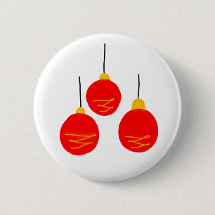 Rote Weihnachtsglocken Tasse Button