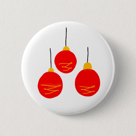 Rote Weihnachtsglocken Tasse Button (Vorderseite)