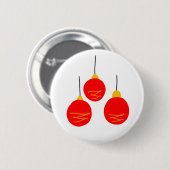 Rote Weihnachtsglocken Tasse Button (Vorne & Hinten)