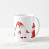 Rote Weihnachtsgnome mit Santasack Kaffeetasse (VorderseiteRechts)