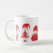 Rote Weihnachtsgnome mit Santasack Kaffeetasse (Links)