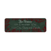 Rote Weihnachtsgrün auf grünem Hintergrund (Vorne)