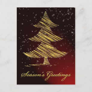 Rote Weihnachtsgrüße PostCards Feiertagspostkarte