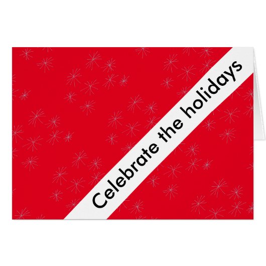Rote Weihnachtskarte (Vorderseite (Horizontal))