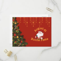 Rote Weihnachtskarte