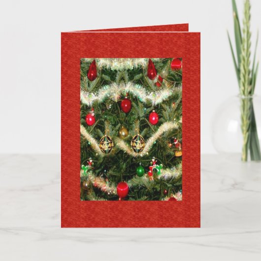 Rote Weihnachtskarte Feiertagskarte (Vorderseite)