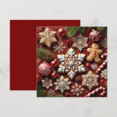 Rote Weihnachtskarte! Feiertagskarte (Vorne/Hinten)