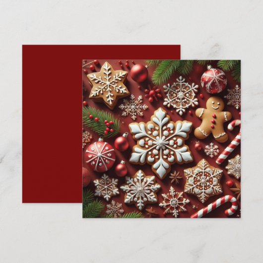 Rote Weihnachtskarte! Feiertagskarte (Vorne/Hinten)