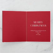 Rote Weihnachtskarte Foto Karte (Innenseite)