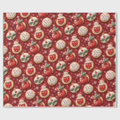 Rote Weihnachtskekse Geschenkpapier (Flach)