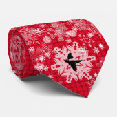 Rote WeihnachtsKrawatte 01 Krawatte (Gerollt)