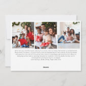 Rote Weihnachtskrippe Frohe Weihnachten Sieben Fot (Rückseite)