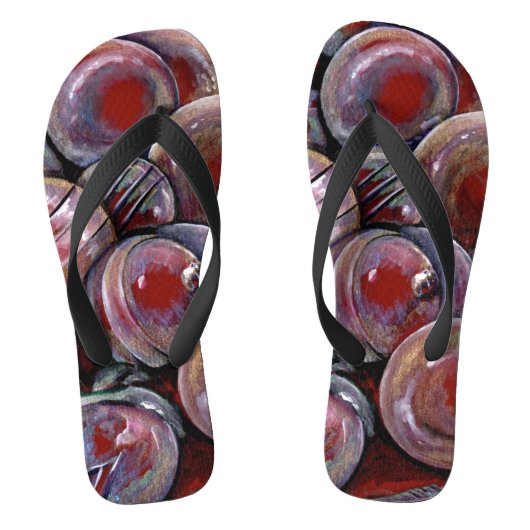 Rote Weihnachtskugeln Badesandalen (Fußbett)