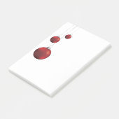 Rote Weihnachtskugeln Post-it Klebezettel (angewinkelt)