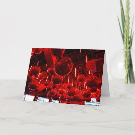 Rote Weihnachtskugeln Weihnachtskarten Karte (Vorderseite)