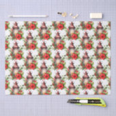 Rote Weihnachtslattern Poinsettia und Pine Pattern Seidenpapier (Handwerk)