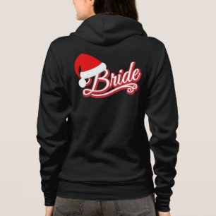 Rote Weihnachtsmannmütze Fiancée Sweat Shirt schwa