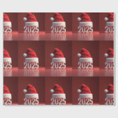 rote Weihnachtsmannmütze Geschenkpapier (Flach)