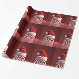 rote Weihnachtsmannmütze Geschenkpapier