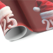 rote Weihnachtsmannmütze Geschenkpapier (Rolleneckpunkt)