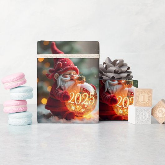 rote Weihnachtsmannmütze Geschenkpapier (Babyparty)