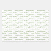 Rote Weihnachtsmannmütze Kiefernzweige Frohe Weihn Geschenkpapier Set (Vorderseite 2)