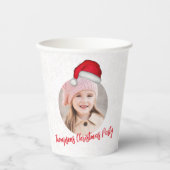 Rote Weihnachtsmannmütze Personalisiert Weihnachte Pappbecher (Vorderseite)