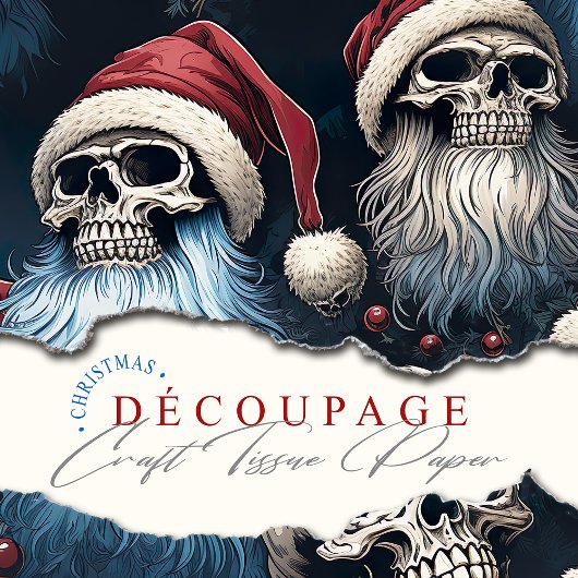 Rote Weihnachtsmannmützen Gotische Weihnachtsfeier Seidenpapier