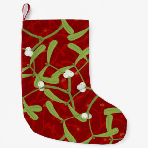 rote Weihnachtsmistel Kleiner Weihnachtsstrumpf