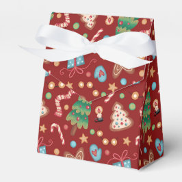 Rote Weihnachtsmuster-Zelt-Geschenkbox Geschenkschachtel