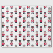 Rote Weihnachtsnachtsnacht Geschenkpapier (Flach)