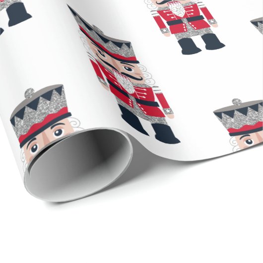 Rote Weihnachtsnachtsnacht Geschenkpapier (Rolleneckpunkt)