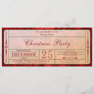Rote WeihnachtsParty Einladung