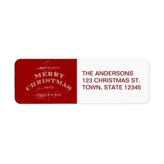 ROTE WEIHNACHTSRÜCKSENDUNGADRESSE (Vorne)