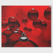 Rote Weihnachtsschmuck Geschenkpapier (Flach)