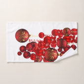 Rote Weihnachtsschmuck Holidays Badetücher Set (Handtuch)