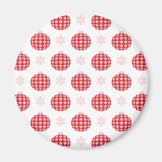 Rote Weihnachtsschmuck Magnet (Vorne)