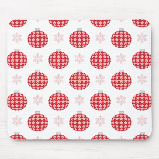 Rote Weihnachtsschmuck Mousepad (Vorne)