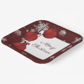 Rote Weihnachtsschmuck Papierplatte Pappteller (Gewinkelt)