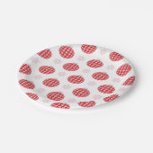 Rote Weihnachtsschmuck Pappteller (Schrägansicht)