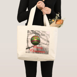 Rote Weihnachtsschmuck Tote Tasche